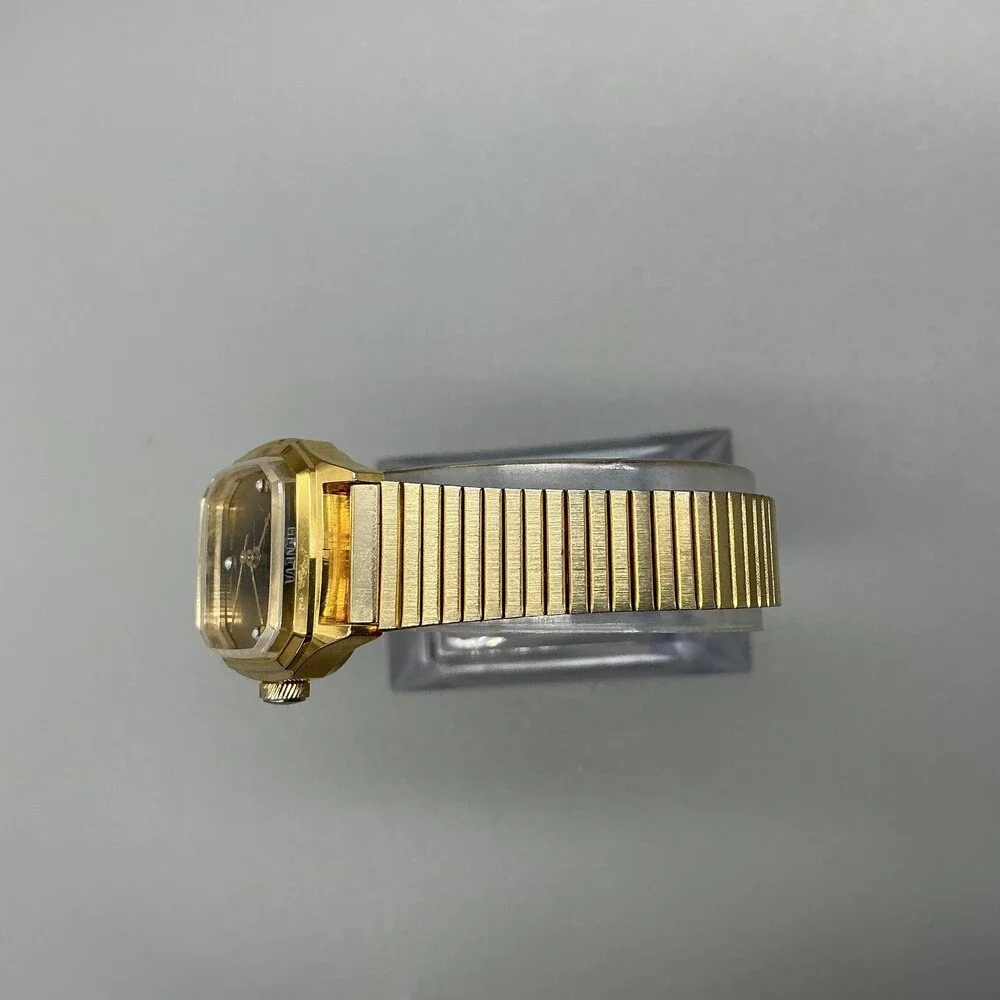 Vintage Geneva Electra Women Watch 22mm Gold Tone Adjustable Band Manual Wind